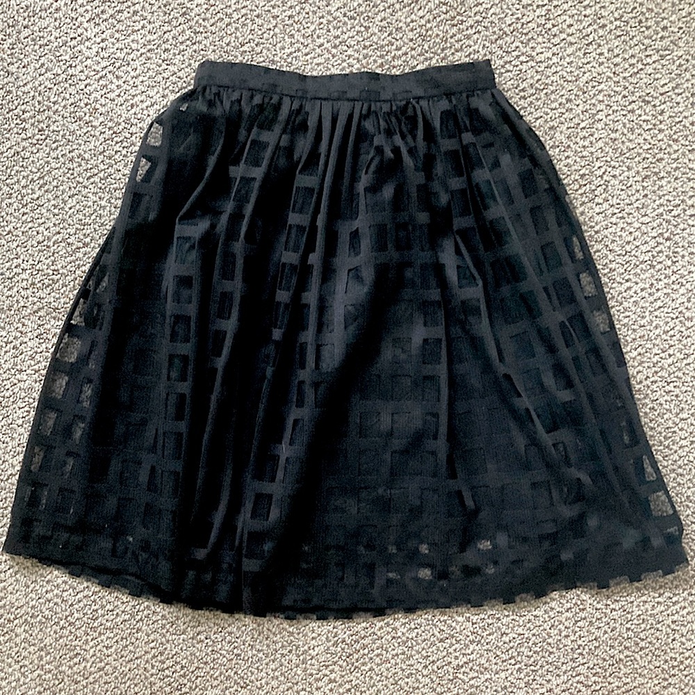 Trina Turk black A-line skirt